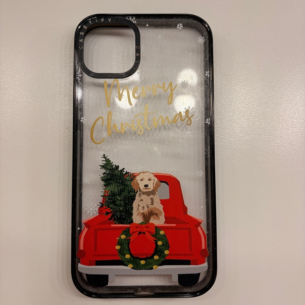 Casetify Christmas Dog iPhone 14 Plus Case